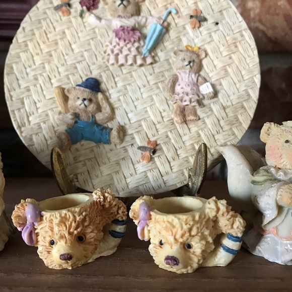 Rare Vintage Teddy Bear Miniature Tea Set - Picture 6 of 12